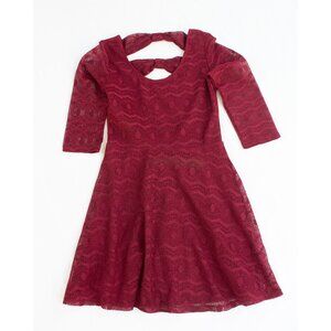 Xhilaration Lace Lined Dress - Red